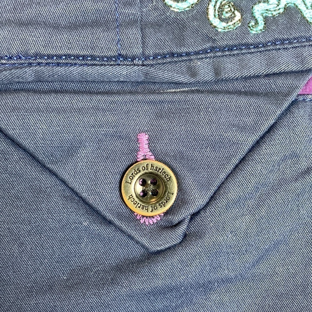 Lords Of Harlech NWT Edward Lux Blue Shorts 34 Academia Golf Tennis Prep Preppy - Picture 11 of 16